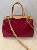 Pre Loved Louis Vuitton Brea Monogram Vernis Red Patent Bag (excellent)