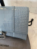Pre Loved Balenciaga Hourglass Clutch on Chain in Blue (excellent)