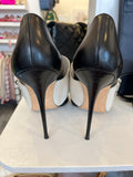 Pre Loved Manolo Blahnik Black & Cream Heels with Buckles UK 7