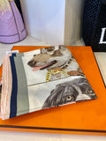 Pre Loved Hermes Jour de Casting silk scarf. New with box
