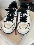 Pre Loved Dolce & Gabbana New Roma Sneakers in Black & White Leather - UK 5