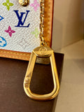 Pre Loved Louis Vuitton Pochette Cles key pouch in multi color monogram canvas