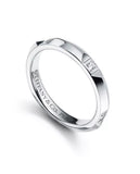 Pre Loved Tiffany & Co Platinum and Diamond True Band Ring