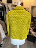 Pre Loved Gucci Tweed Jacket in a Citrus Shade It42 Uk10