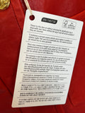 Veronica Beard Andrea Red Leather Jacket UK 6 fits UK 8-10 (new)
