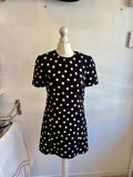 Pre Loved Saint Laurent Polka Dot Mini Dress UK 8 (new)