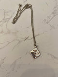 Pre Loved Tiffany & Co Silver T & Co Square Pendant