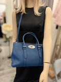 Pre Loved Mulberry Double Zipped Bayswater in Blue