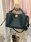 Pre Loved Mulberry Small Iris in Heavy Grain Green Leather
