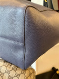 Gucci blue pebbled leather swing tote bag - Reserved