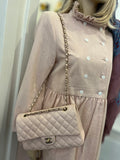 Pre Loved Chanel Classic Flap Bag in Powder Pink Caviar Leather (excellent)