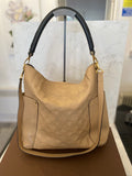Pre Loved Louis Vuitton Bagatelle Hobo Bag In Beige Monogram Empriente Leather