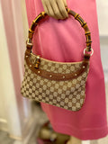 Pre Loved Anita Gucci Monogram Canvas with Bamboo Handle (excellent) **reserved**