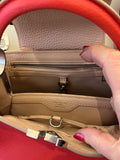 Louis Vuitton Capucines Bag in Red Tourillon Leather Silver Tone Hardware