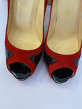 Pre Loved Christian Louboutin Veramucha 120 Patent & Suede Heels UK4