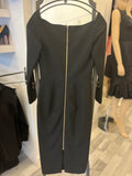 Pre Loved Ronald Mouret Black Fitted Cocktail Dress size UK8