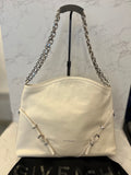 Pre Loved Givenchy Voyou Medium Ecru Leather Shoulder Bag (as new)