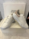 Pre Loved Alexander McQueen Oversized White Trainers with Pink Accents UK 5.5 (new)
