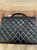 Pre Loved Chanel Vintage 1990's Quilted Patent Leather Briefcase