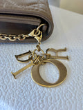 Pre Loved Christian Dior Cannage Pouch in Gris Leather - Excellent