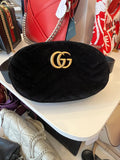 Pre Loved Gucci Marmont Black Velvet Bumbag