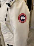Pre Loved Canada Goose Mid Length White Padded Coat - UK XSmall (Fits uk8)