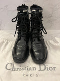 Pre Loved Christian Dior Brogue Boots in Black UK 5