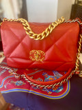 Pre Loved Chanel 19 In Red Calfskin (Excellent)