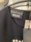 Pre Loved Boutique Moschino Pearl Logo Black Dress UK8 (new)