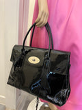 Pre Loved Mulberry Bayswater in Black Patent Leather