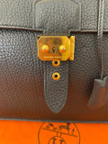 Pre Loved Hermes Sac a Depeches Briefcase 40 in Black Grained Leather (Reduced)