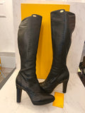 Fendi Long Black Leather Boots UK 5 (EUR 38)