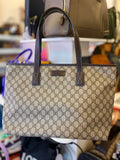 Pre Loved Gucci Monogram Canvas Tote Bag