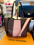 Louis Vuitton Jersey Tote In Damier Ebene & Magnolia Pink Centre Panel (reserved)