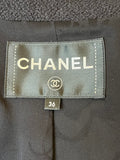 Pre Loved Chanel Jacket in Navy, Red and Cream size 36 uk8 (excellent)