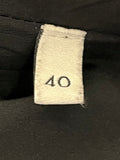 Gucci Black Wool & Silk Skirt Gold GG Accent IT 40 UK 8