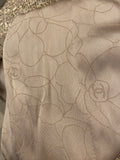 Pre Loved Chanel Gold Metallic Threads Tweed Jacket Fr46 Fits UK 14