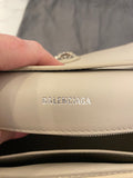 Pre Loved Balenciaga Hourglass Shoulder Bag in Cold Beige Leather