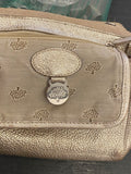 Pre Loved Mulberry Small Lily In Gold Crinkle Leather