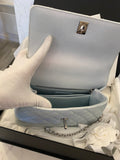 Pre Loved Chanel Coco Top Handle Bag in Iridescent Caviar Leather (Pristine)