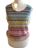 Pre Loved Missoni multi zig zag tank top IT46 UK14 (excellent)