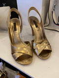 Louis Vuitton Gold Sahara Sandals UK 4.5