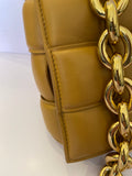 Pre Loved Bottega Veneta The Chain Padded Cassette Bag Dark Caramel (excellent)