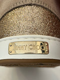 Pre Loved Jimmy Choo Nude Glitter Trainers UK8 (excellent)