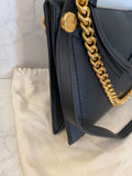 Pre Loved Mulberry Black M Zipped Black Leather Pouch/ Shoulder Bag