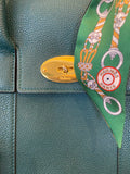 Mulberry Bayswater with Strap in Ocean Green Grained Leather