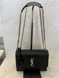 Pre Loved Saint Laurent Sunset Bag in Black (New)