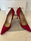 Pre Loved Manolo Blahnik Pink Suede Heels UK 7.5