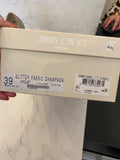 Pre Loved Jimmy Choo Luna Peeptoe Pump in Champagne Glitter UK 6