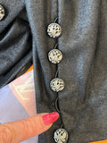 Pre Loved Chanel Double Breasted Black Wool Dress FR36 UK8